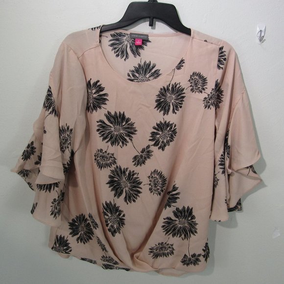 HOST PICK! Vince Cumuto women's pink floral twist top - Picture 2 of 13